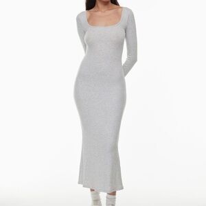Aritzia Long Sleeve Dress in Grey | Group Babaton